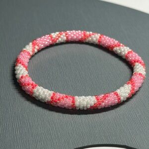 Sashka Pinks & White Bracelet 8” - #558